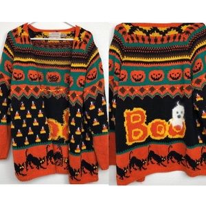 👻🎃 Vintage Halloween Knit Cardigan Small🦇🔮